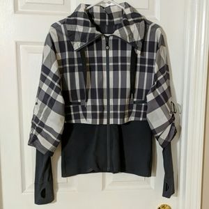 Lululemon Grey and White Wind Breaker Jacket
